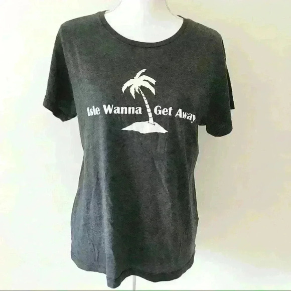 Wildfox Isle Wanna Get Away Gray Manchester Tee - Picture 6 of 10